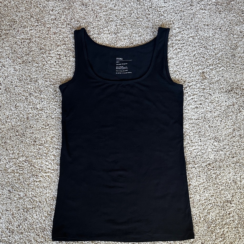STORQ Classic Black Maternity Tank Top